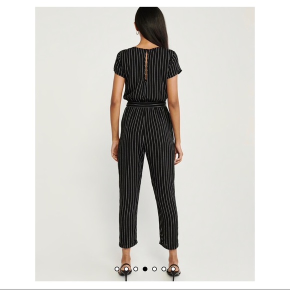 Abercrombie & Fitch Black Striped Jumpsuit - Picture 4 of 7